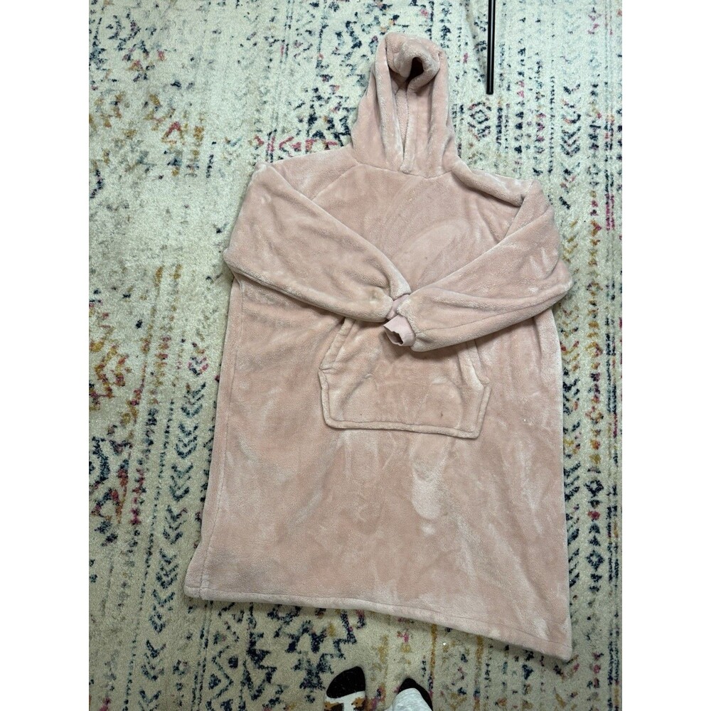 Oversized Blanket Hoodie, Light Pink, One Size, Comfy, Winter, Cute